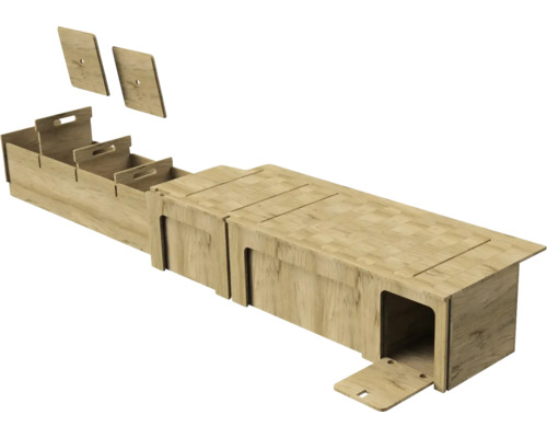 Buildify Campingbox Grace bedsysteem, links in de lengterichting, voor VW T5/T6, 1800x1165x406 (LxBxH) (zonder montage- en bevestigingsmateriaal)