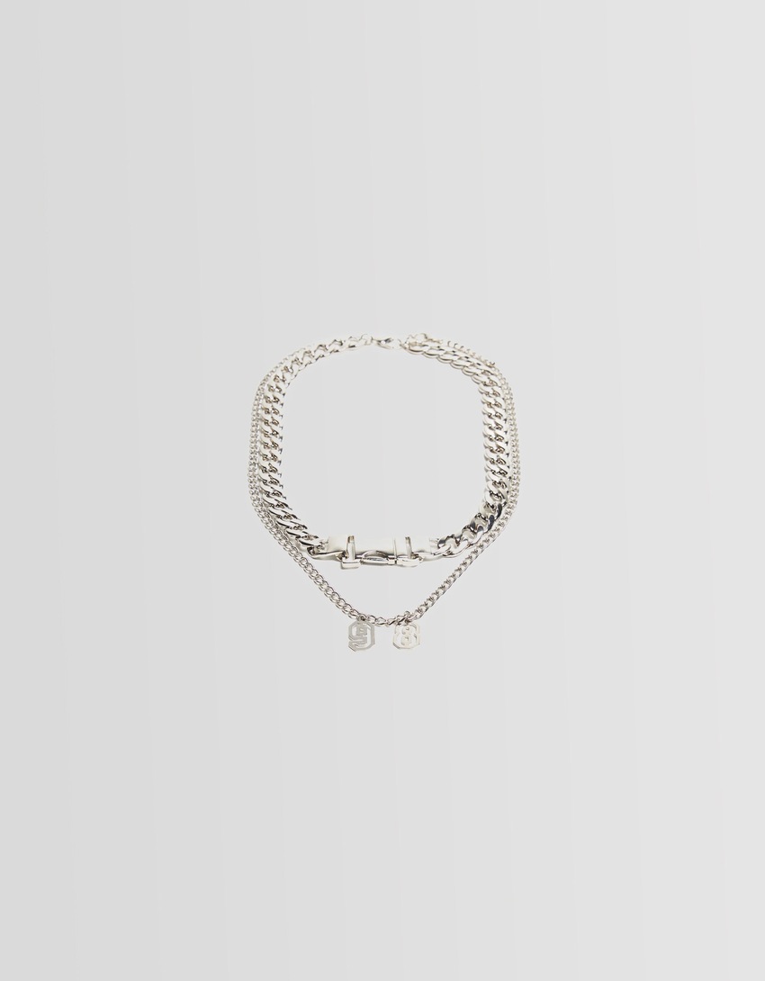 Conjunto de 2 colares com fivela