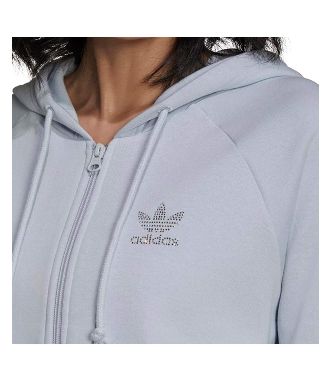 Veste de survêtement Bleu Femme Adidas Cropped Tt