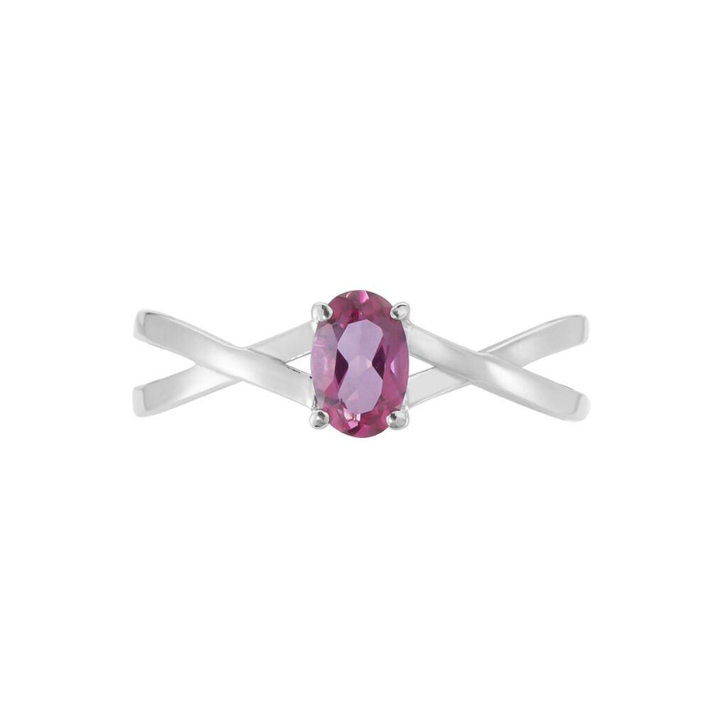 Bague Mykola Or Blanc Topaze Rose