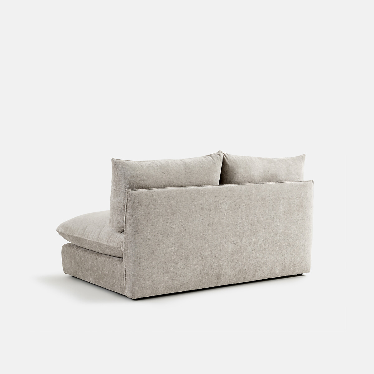 LA REDOUTE INTERIEURS<br>Sofá modular de 2 lugares. Veludo Malo texturizado