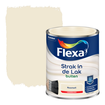 Flexa Strak in de Lak buitenlak hoogglans roomwit 750 ml