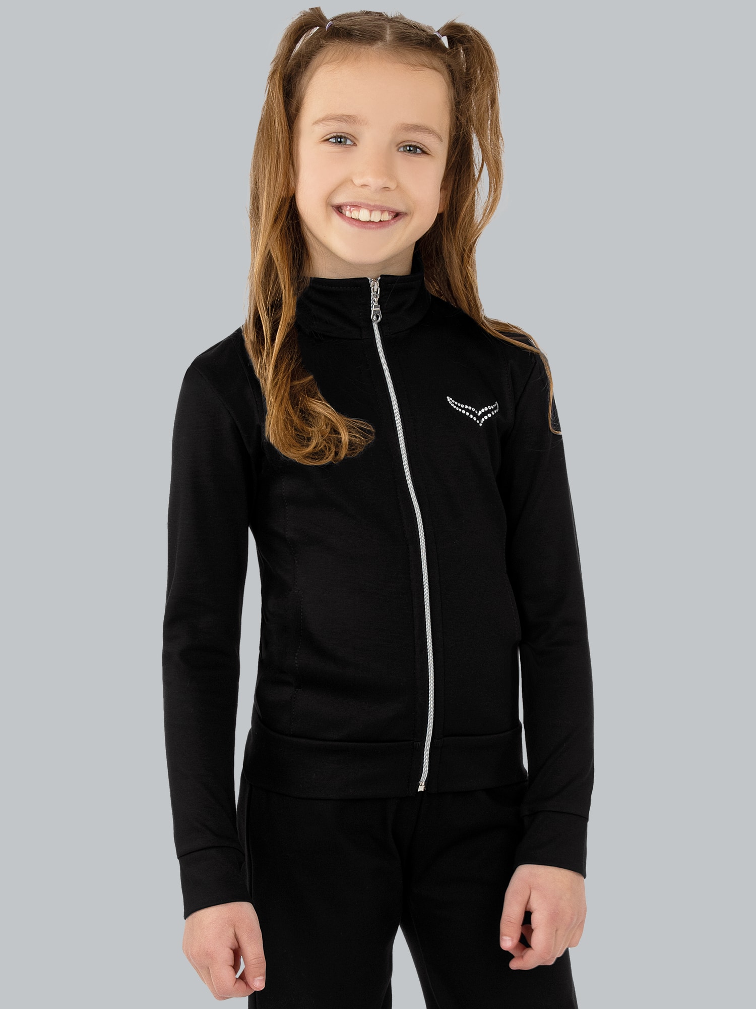 Jacke veredelt mit Kristallsteinen Schwarz