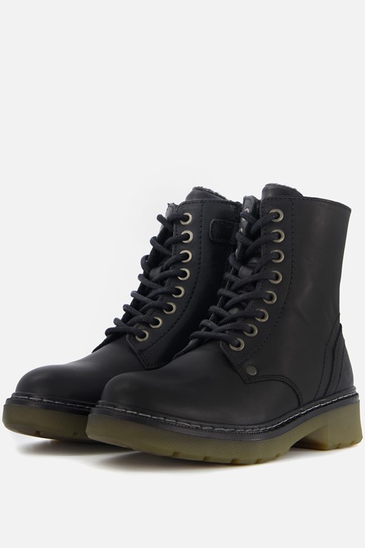 Muyters Veterboots zwart Leer 40603