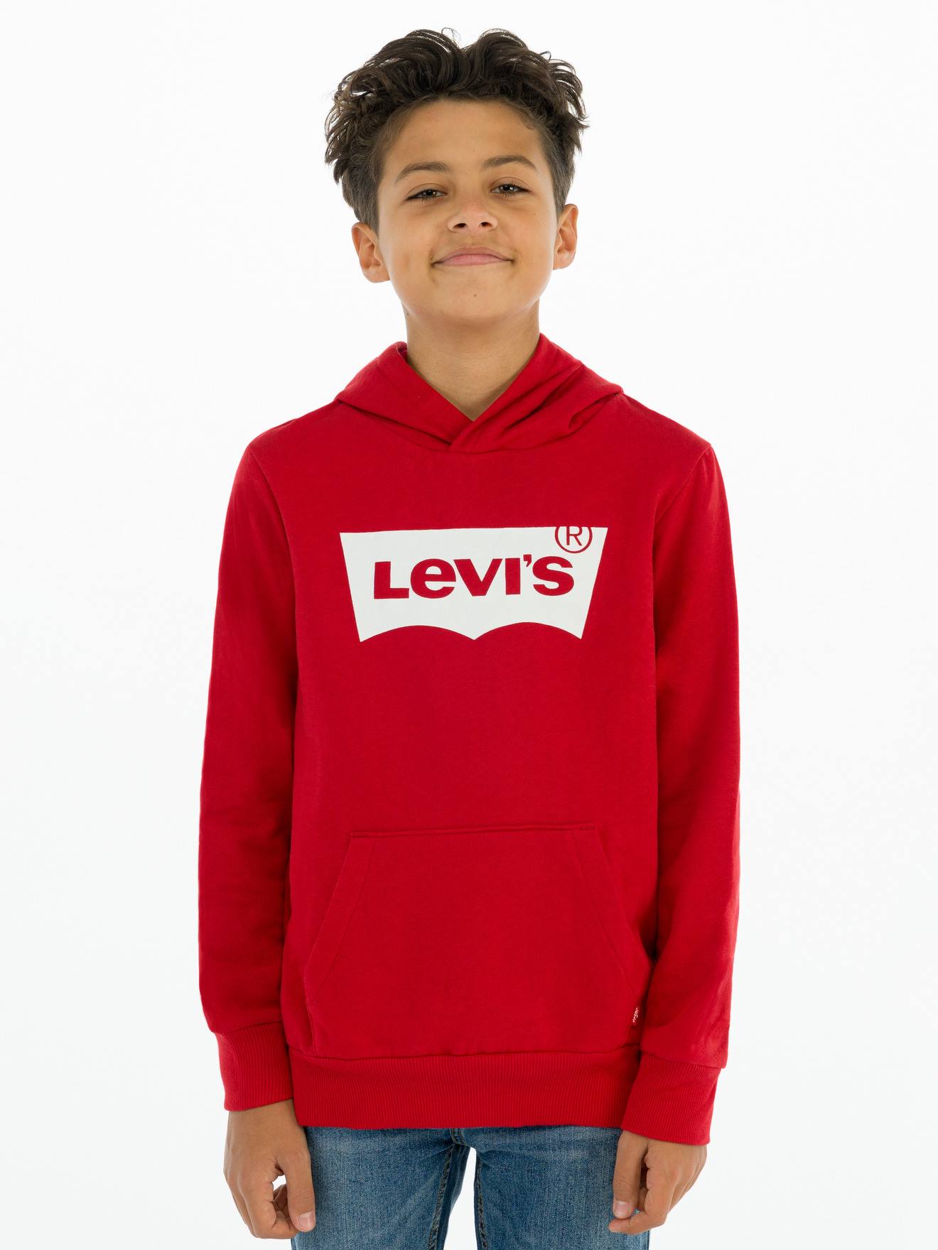 Moletom com capuz Levi's® Batwing Screenprint, vermelho