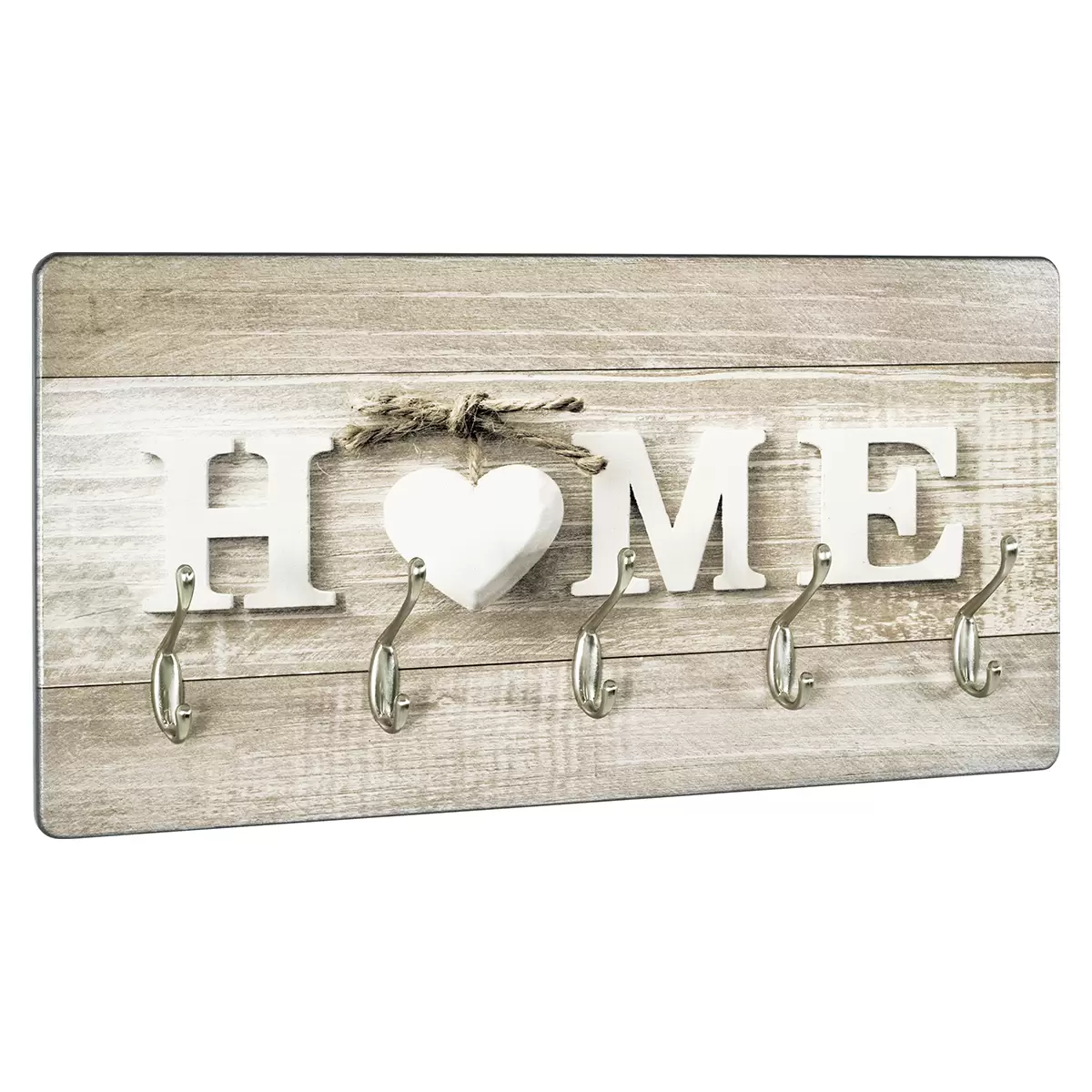 Hakenleiste Home hellbraun,weiss