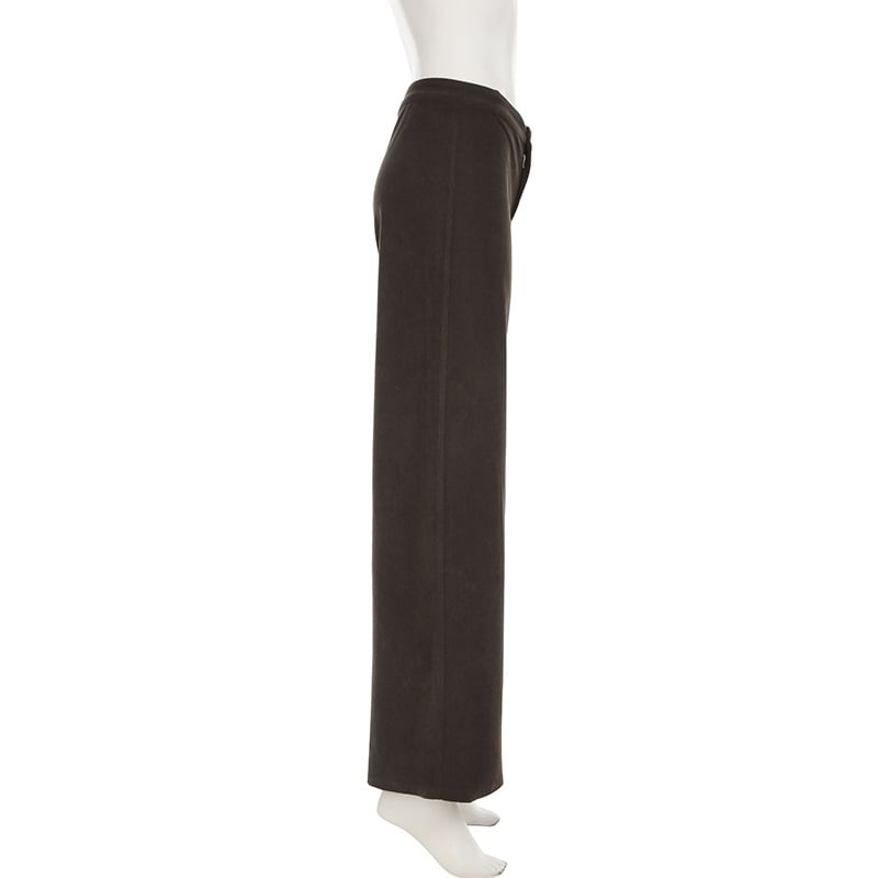 BrickBlack - Corduroy broek met wijde pijpen en middelhoge taille