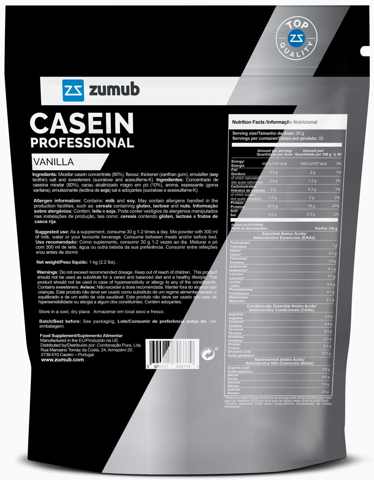 Zumub Zumub Caseína Professional 1kg - Opportunity