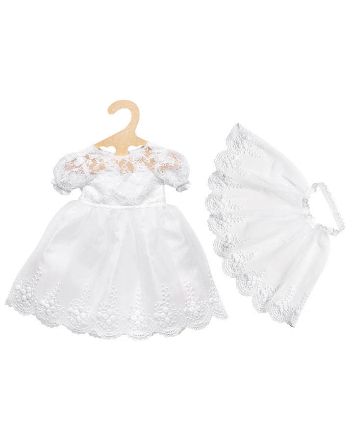 Puppenkleidung BRAUTKLEID SISSI (28-35cm) mit Schleier in weiß