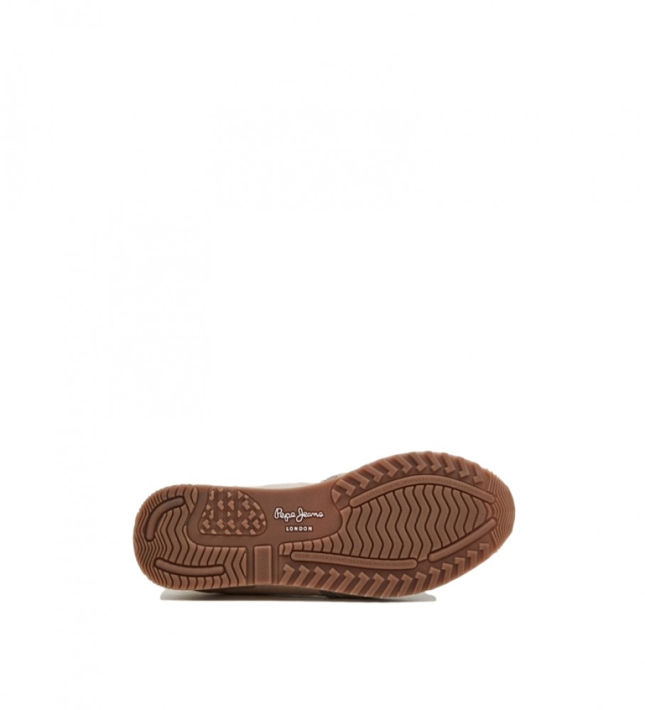 Tênis Pepe Jeans London W em couro bege