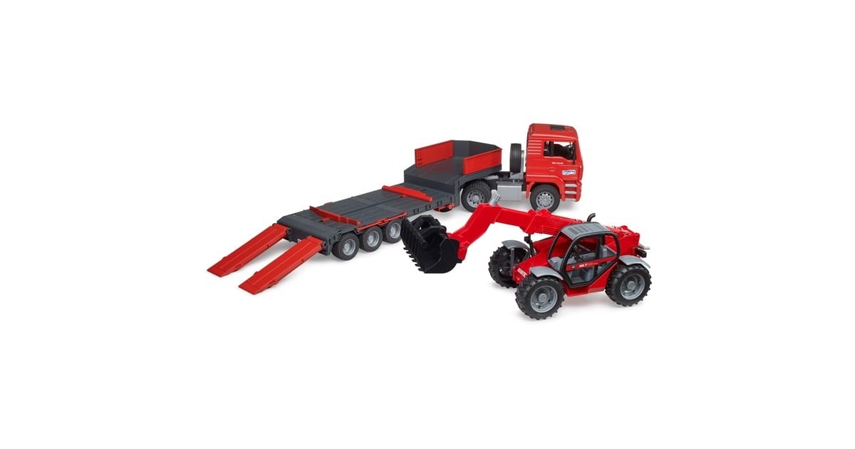 bruderMAN TGA dieplader met Manitou MLT633 verreiker  Modelvoertuig  (02774)