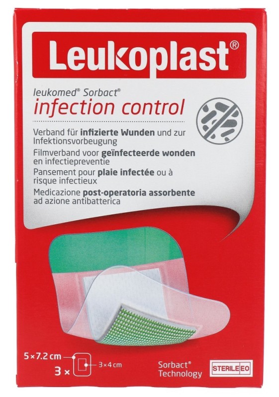Leukoplast Leukomed Sorbact 3 Stuks