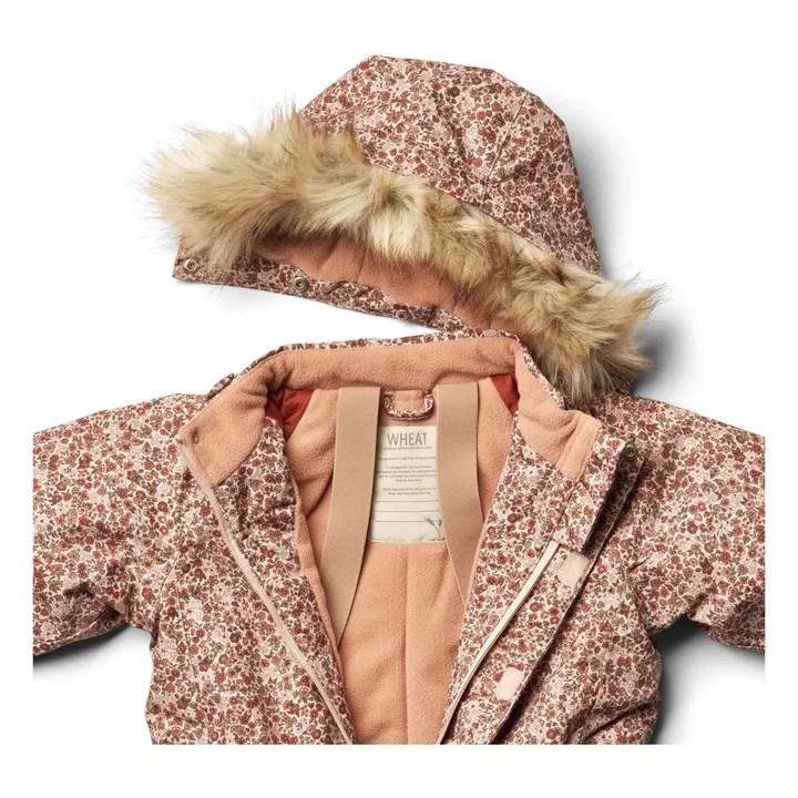 Wheat Combinaison de Ski Fleurie Matières Recyclées Moe Tech | Rose