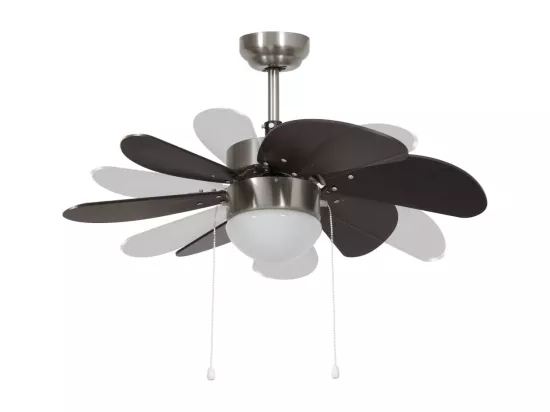 Ventilateur de plafond avec lampe 76 cm Marron foncé