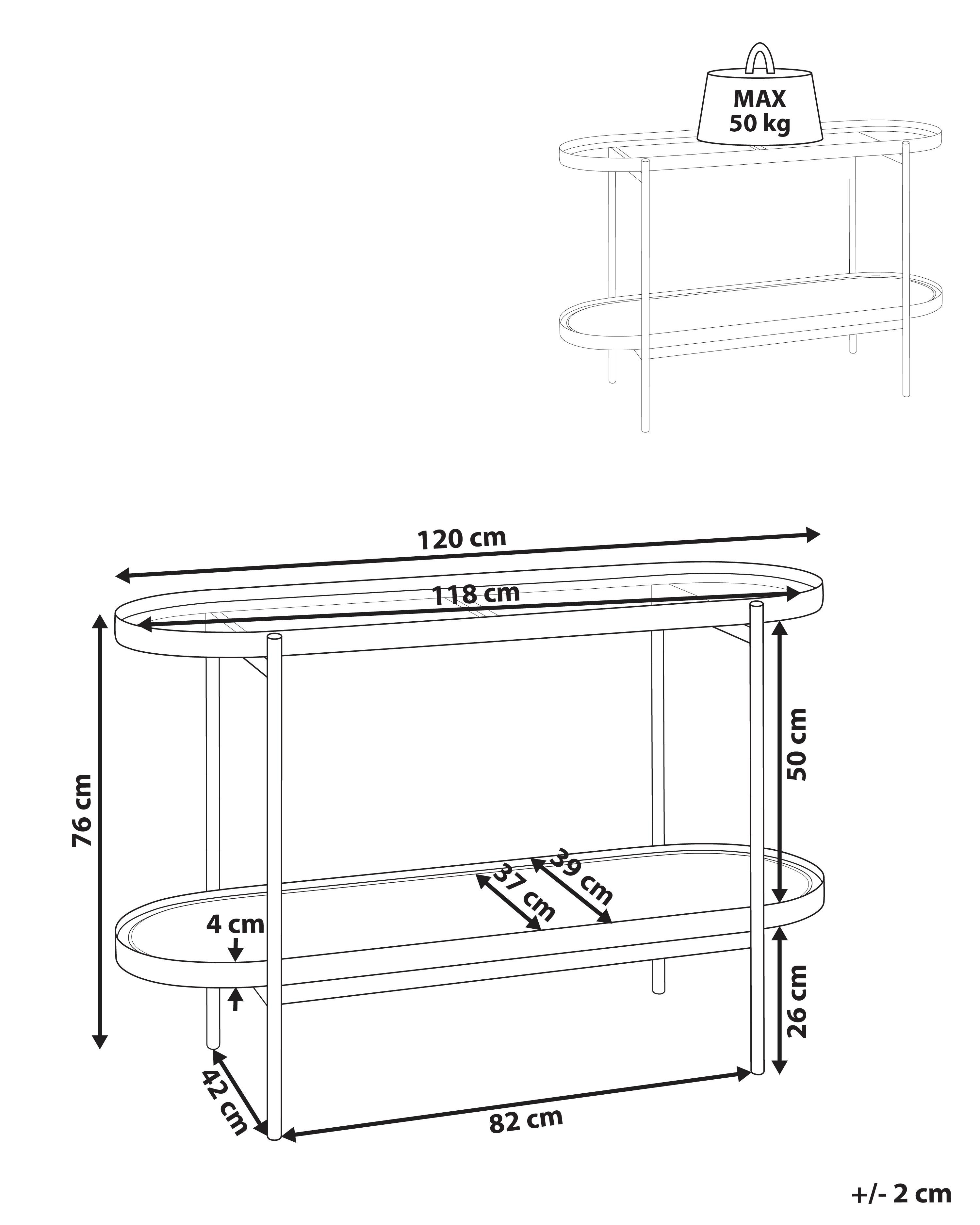 Sidetable RENO Zwart