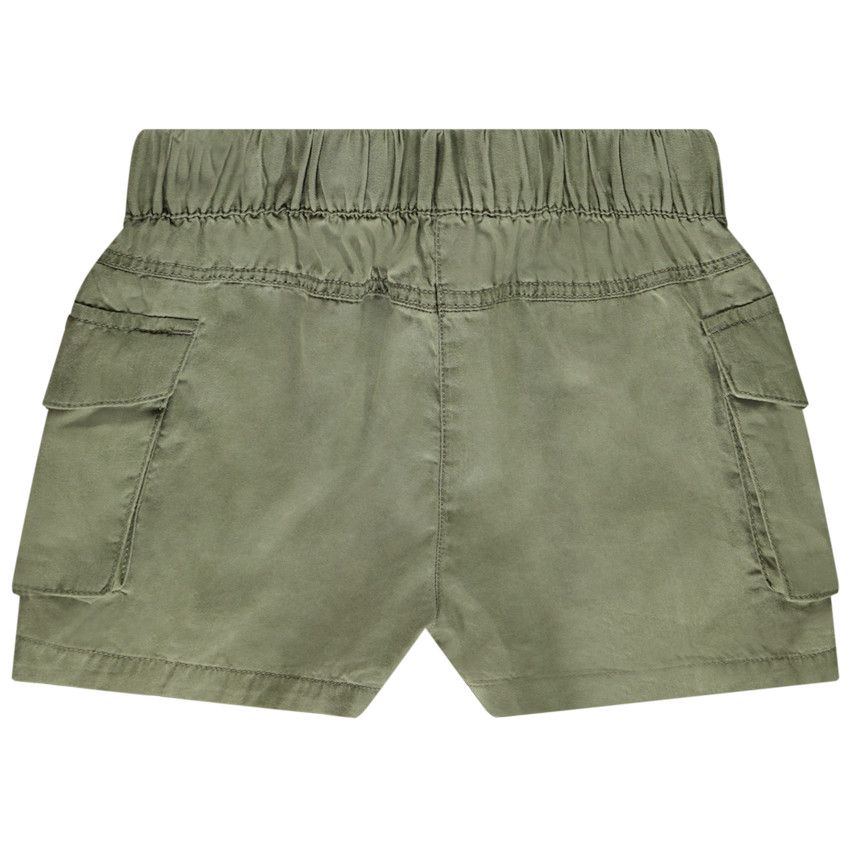 Short style cargo en lyocell avec poches pour fille - Vert