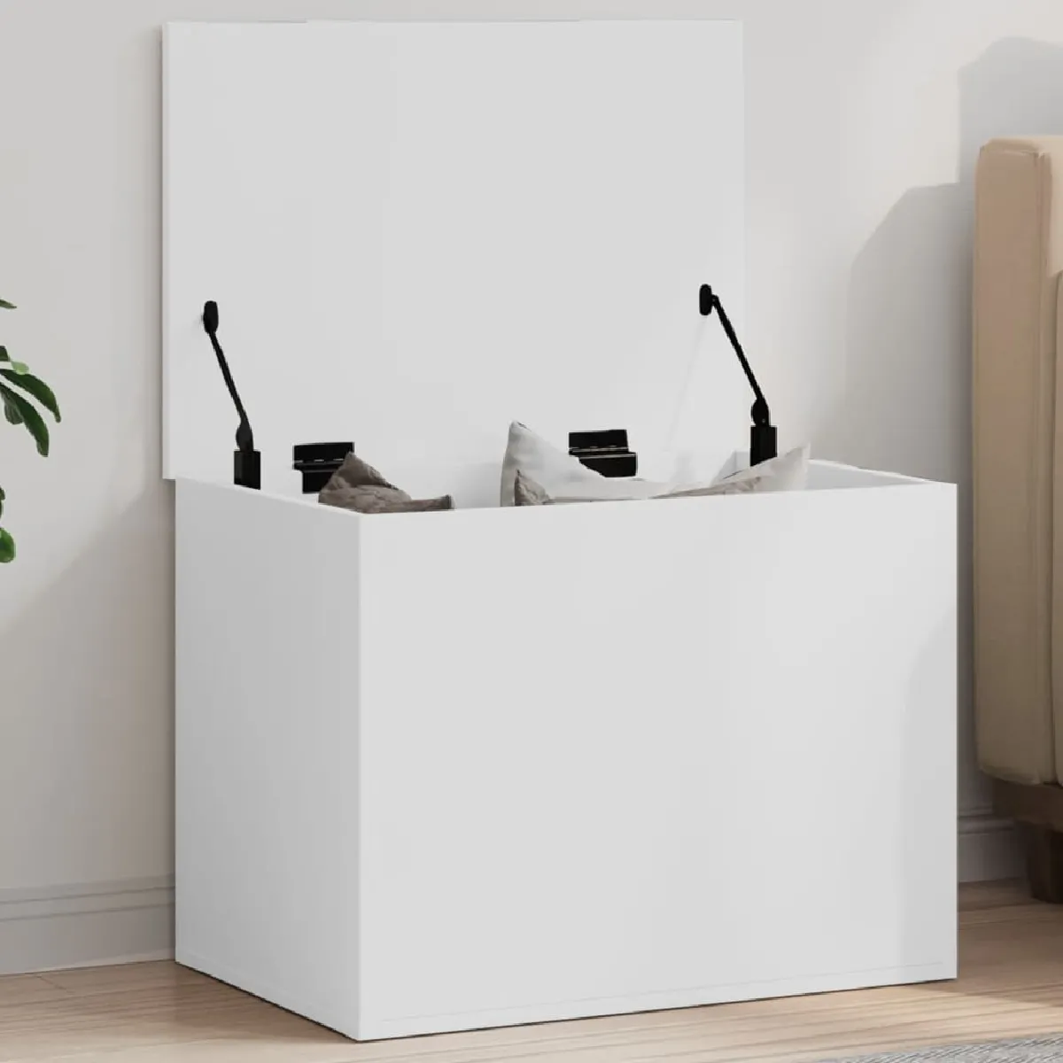 vidaXL Boîte de rangement 60 x 42 cm - Blanc