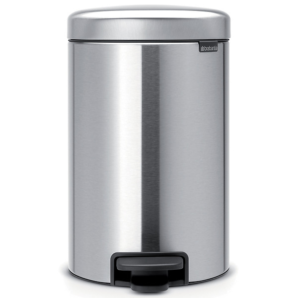 Poubelle NewIcon Brabantia 12 L gris brossé mat