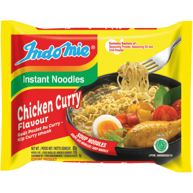 Indomie Instant Noedels Kip Kerrie Smaak 80g