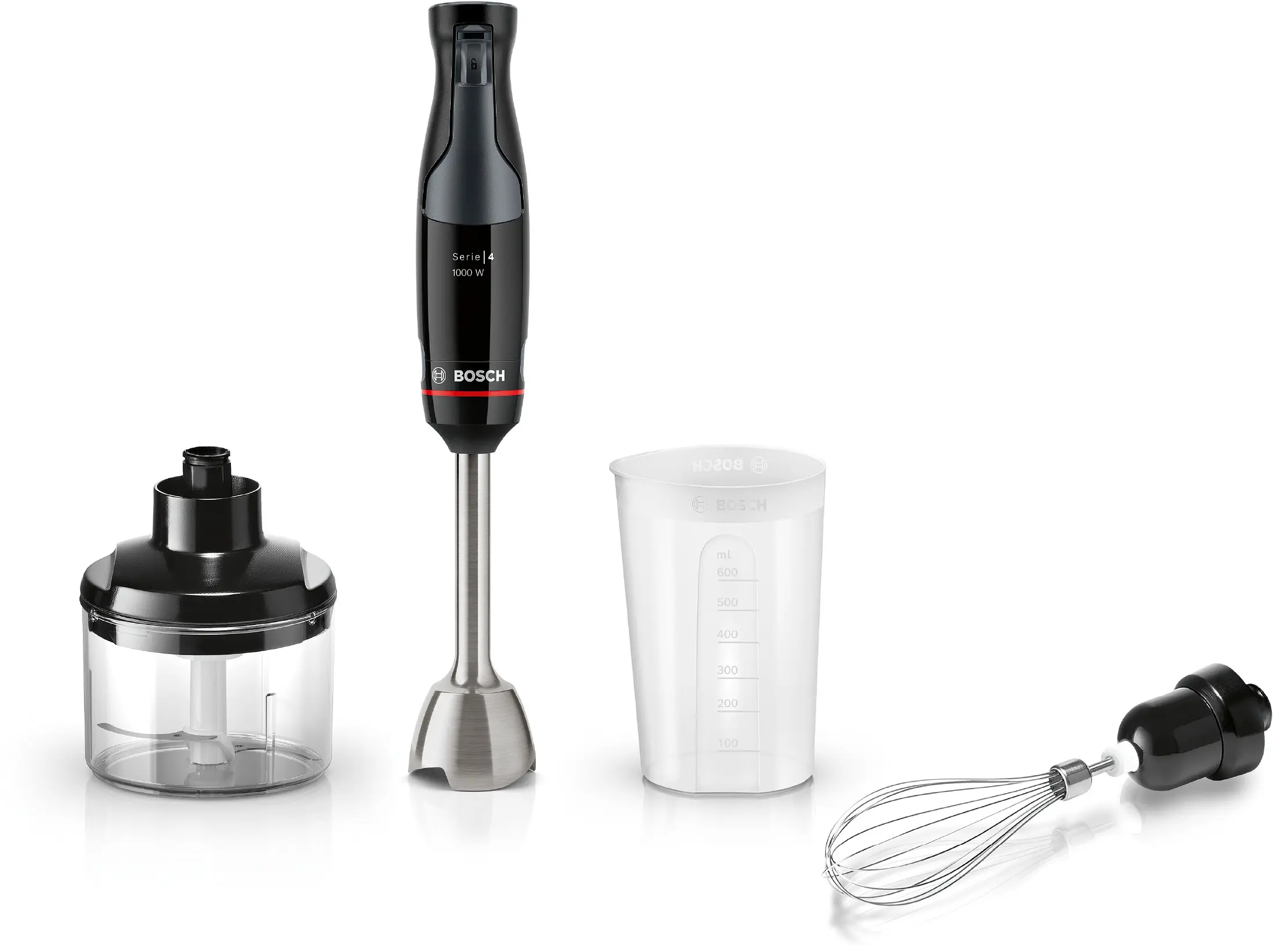 Serie 4 Staafmixer ErgoMaster 1000 W Zwart, Antraciet