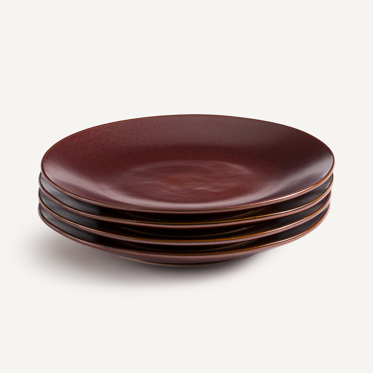 AM.PM<br>Conjunto de 4 pratos de cerâmica esmaltada, Kanso