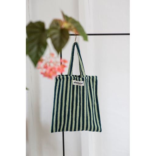 Bongusta Naram Totebag, Sea Foam & Deep Teal