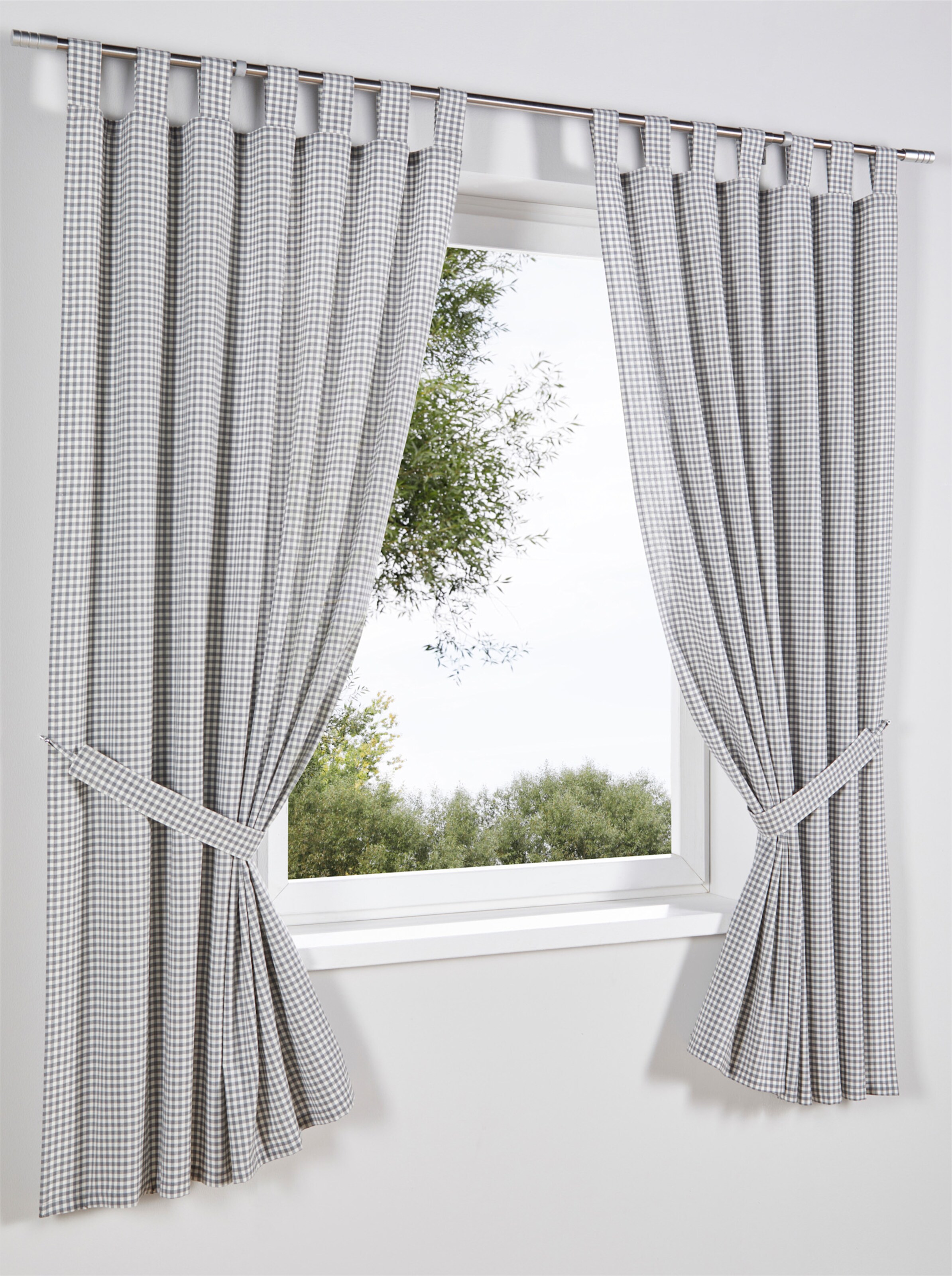 heine home Dekoschal in grau-offwhite