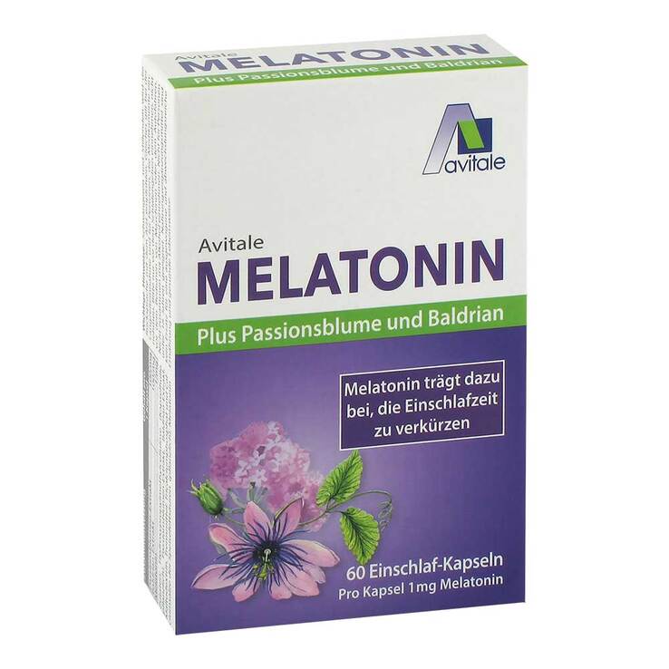 Melatonin + Passionsblume + Baldrian Kapseln, 60 St