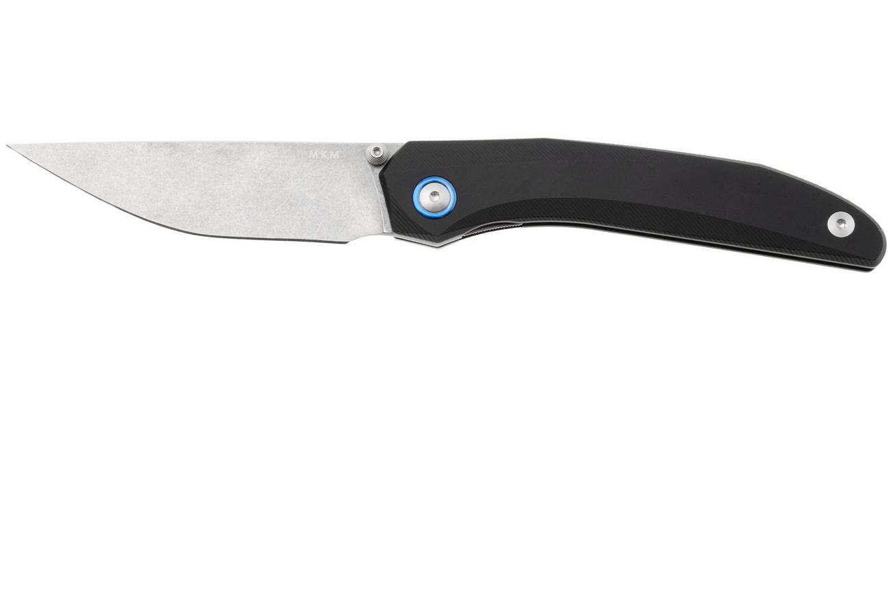 MKM Detonario DT-ABK Stonewashed Böhler M390, Black Aluminium, zakmes, TNT Knives design