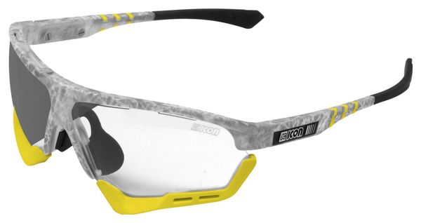Scicon Sports Aerocomfort SCN XT XL Lunettes De Soleil De Performance Sportive (Miroir Argenté Scnxt Photocromique/Matt Gelé)