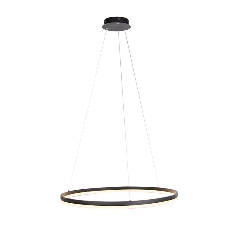 Design hanglamp zwart 80 cm incl. LED 3-staps dimbaar - Anello