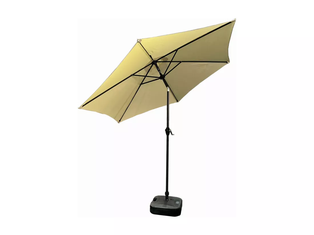 Parasol de jardin ORIENT avec inclinaison réglable en beige, Poids 4,5 kg Dimensions L270 x l270 x H235 cm