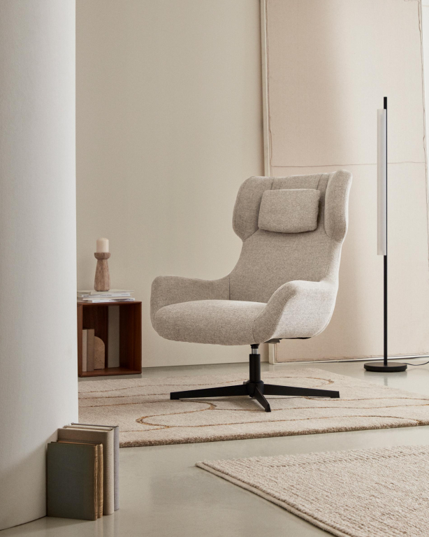 Kave Home Vauxall vloerlamp gematteerd glas