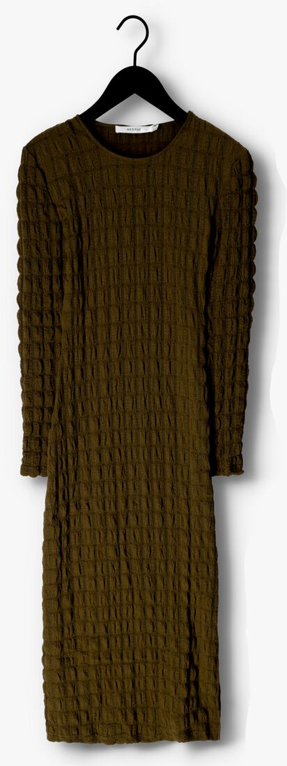 GESTUZ groene gestuz midi jurk alleny dress