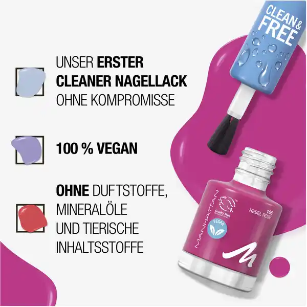 Clean & Free Nail Polish 165 Rebel Rose