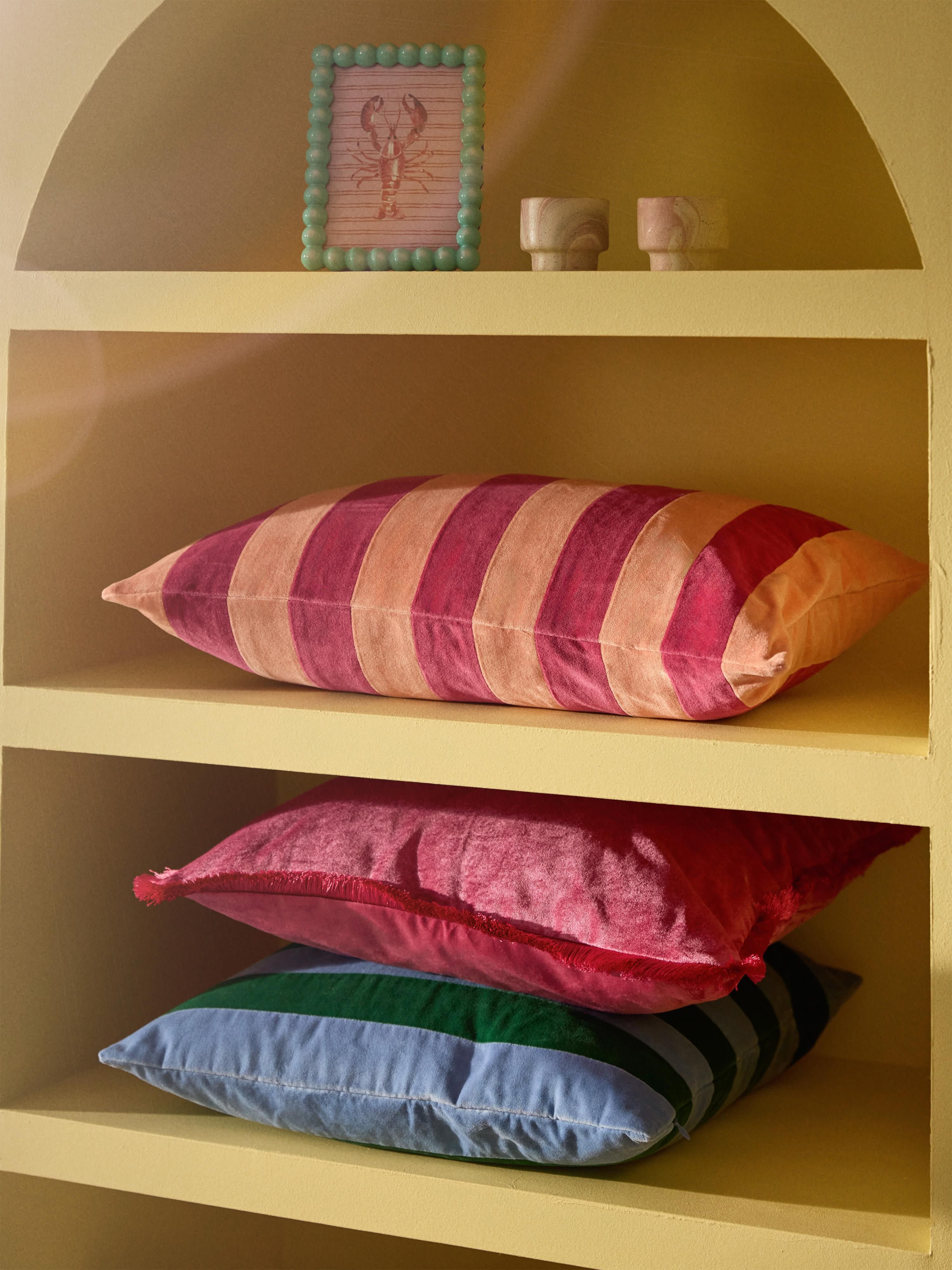 Patchwork kussenhoes Remus van fluweel