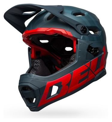 Casque avec Mentonnière Amovible Bell Super DH Spherical Mips Bleu / Rouge Crimson