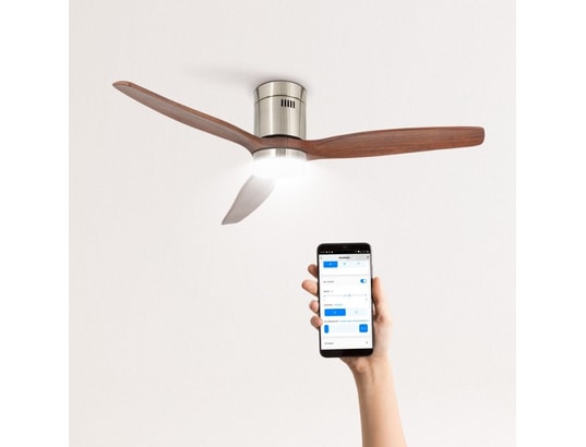 IKOHS - Ventilateur plafond Windcalm dc stylance nickel - ventilateur de plafond