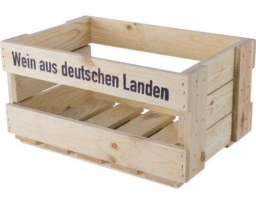 Wijnkisten met opdruk, naturel, 46x24x30 cm