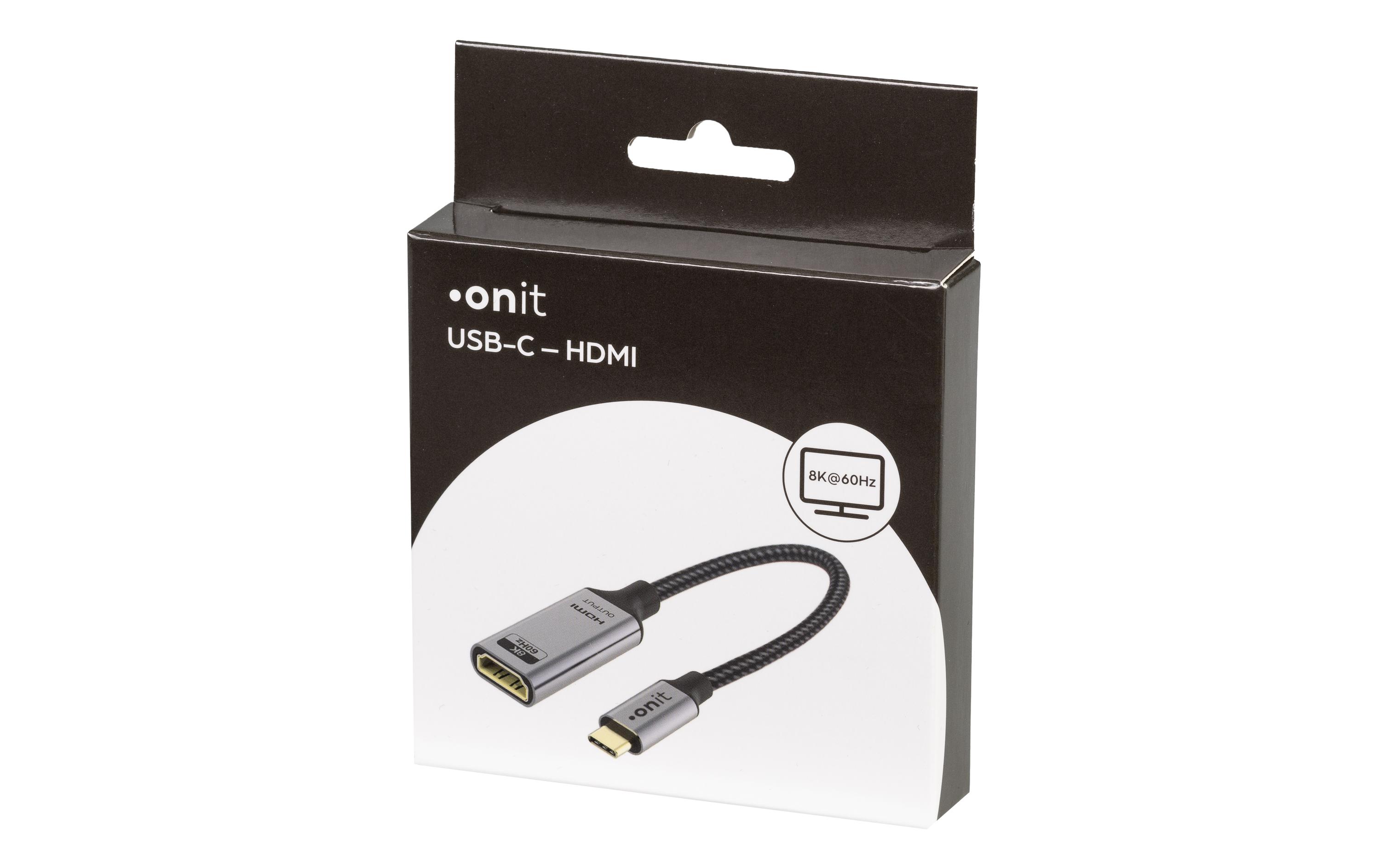 Adapter USB Type-C - HDMIVideoadapterkabel USB-C auf HDMI