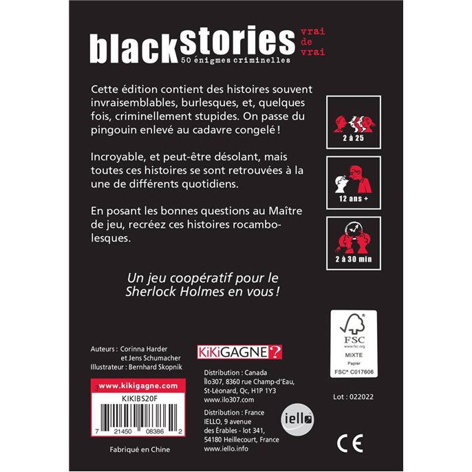 Black Stories : Vrai de Vrai !