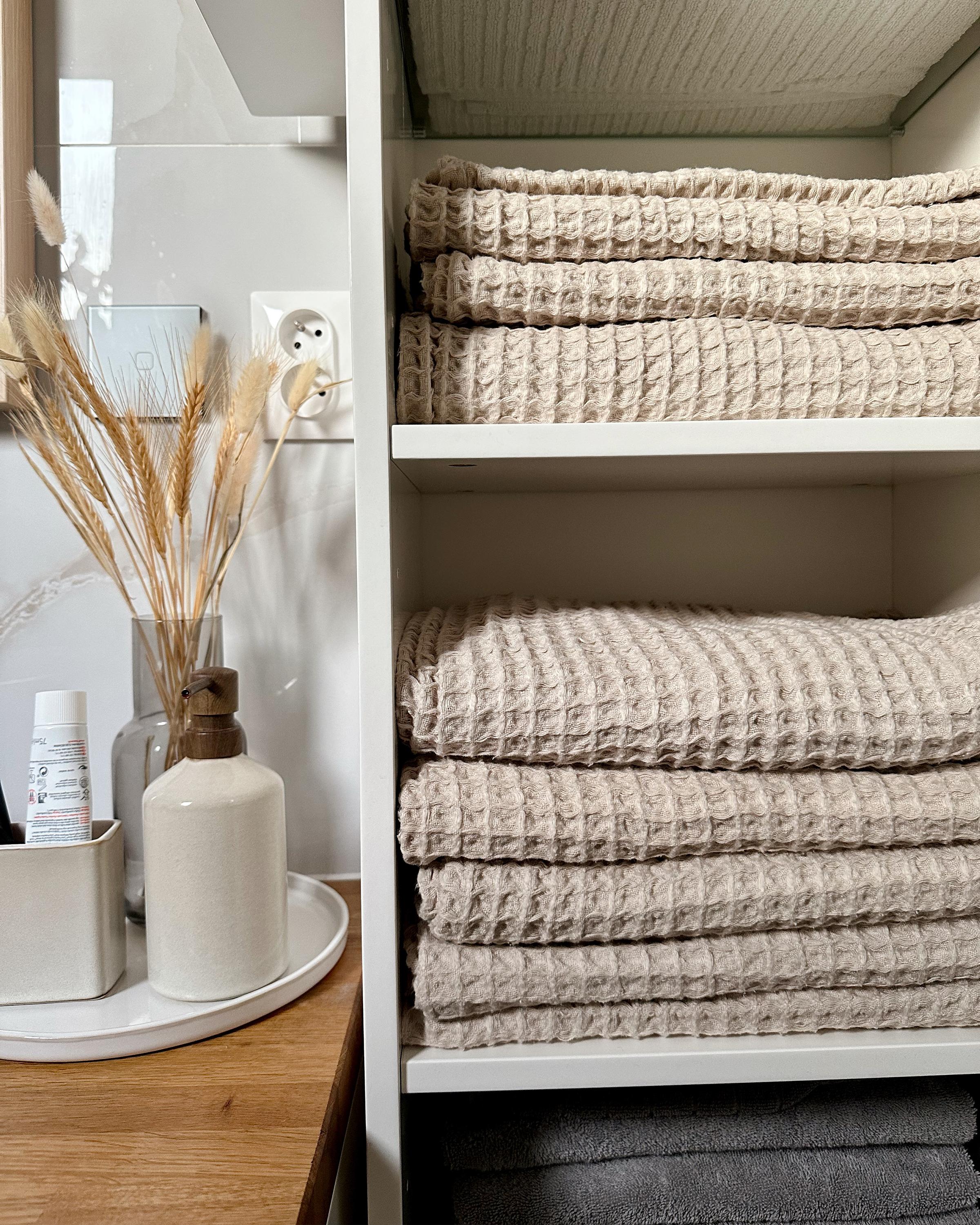 4-delige handdoekset AREORA Katoen Beige