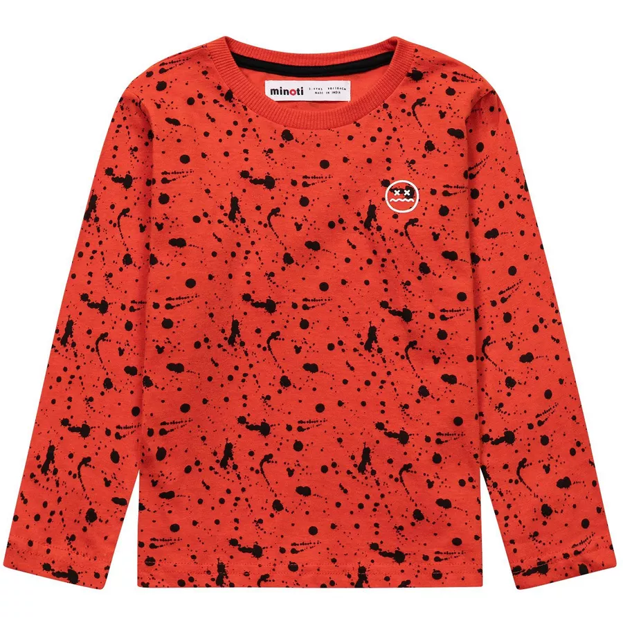 MINOTI 3er-Pack Longsleeves DunkelblauRotGrau
