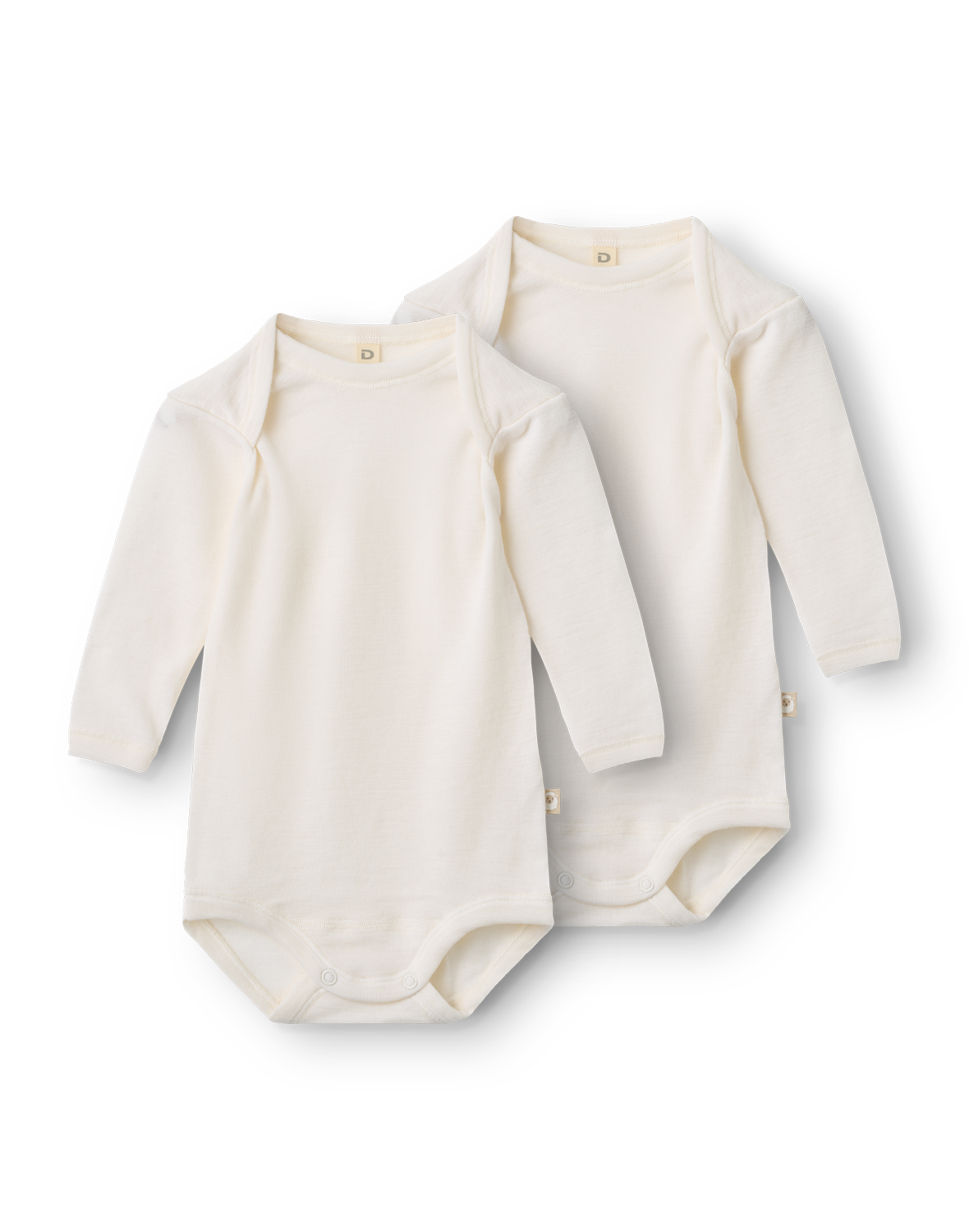 Romper met lange mouw van merinowol voor baby's (2 stuks)