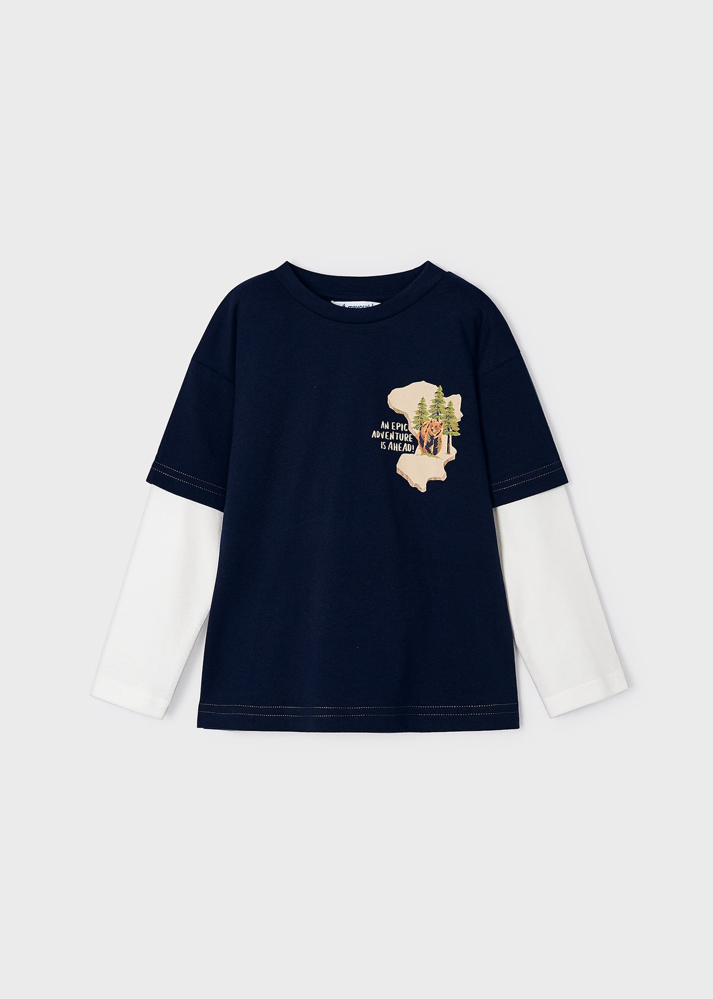 Camiseta infantil Better Cotton com ombros caídos