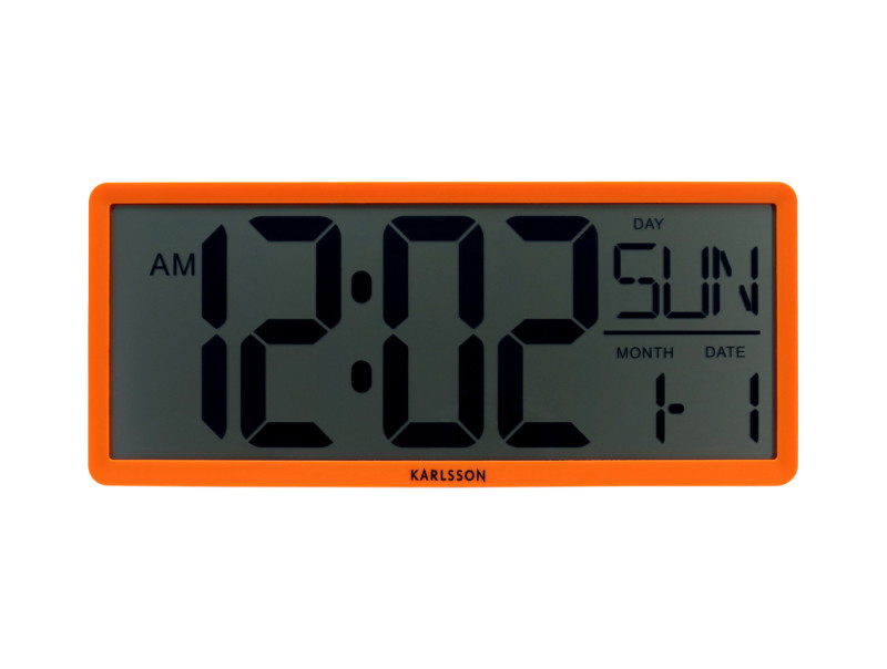 Wall/Table Clock Retro LCD KA6020BK Black