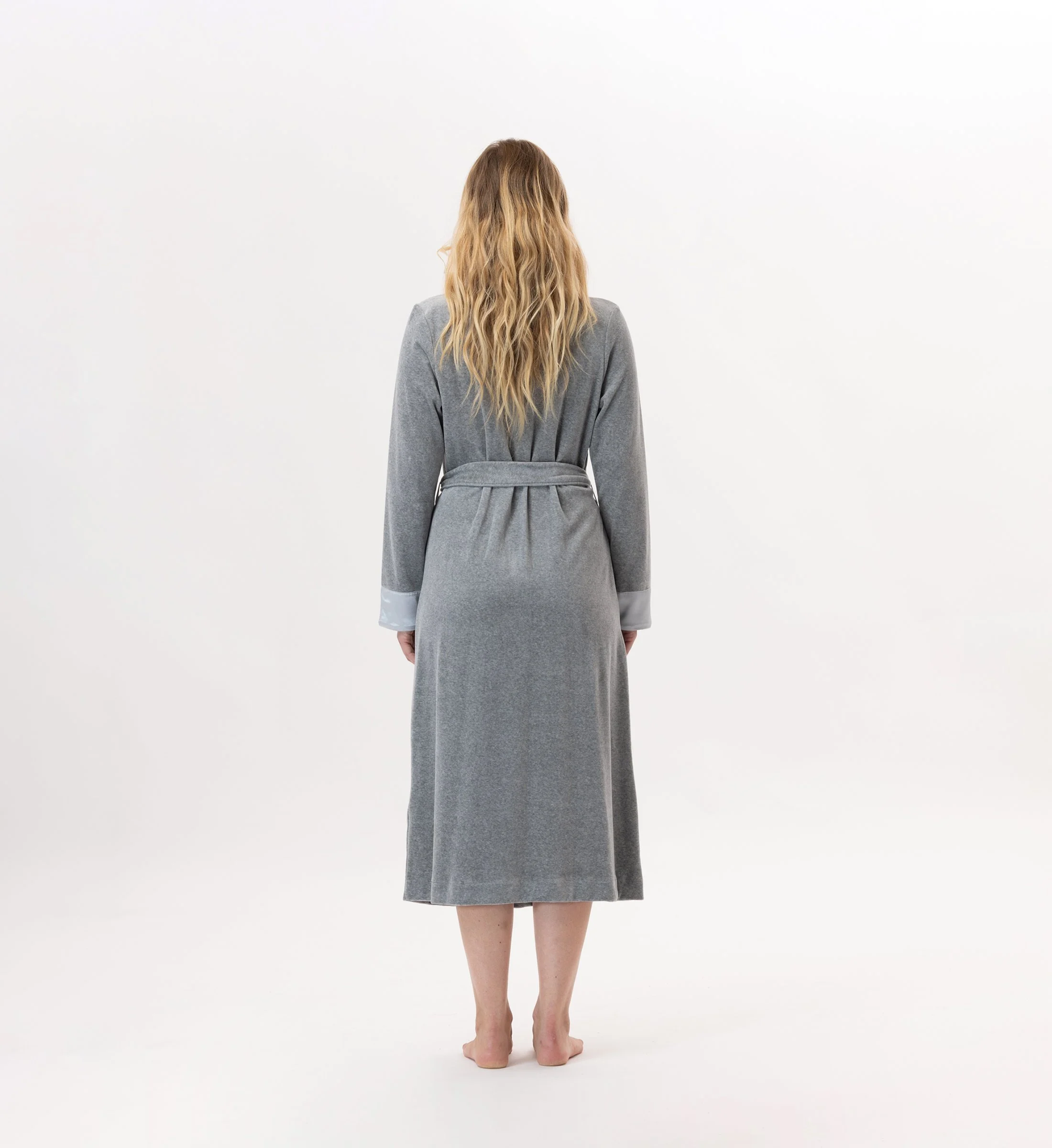 ESSENTIEL 867 - Peignoir en velours | Gris