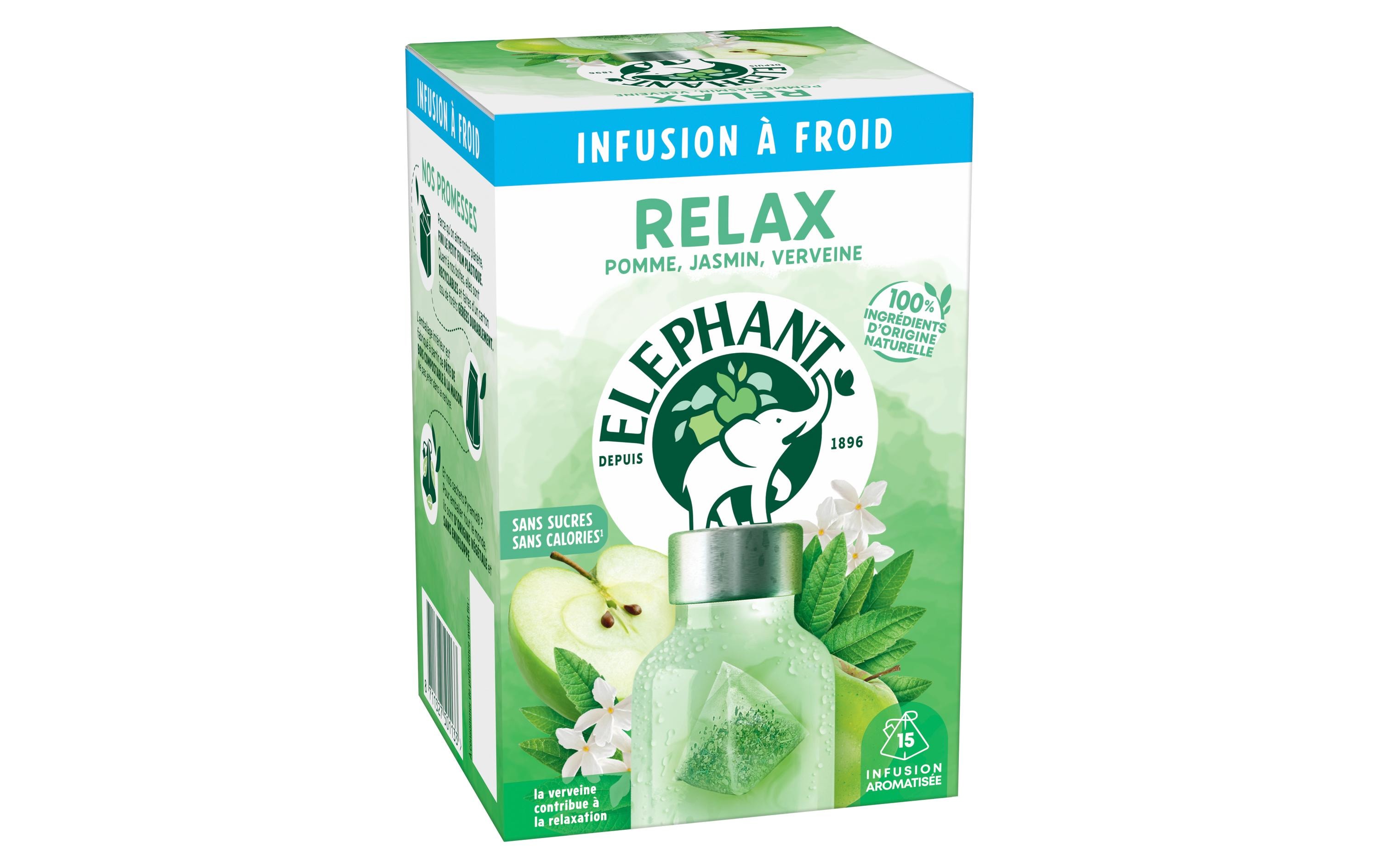 Teebeutel Cold Infusion a Froid Relax 15 StückTee mit Apfel, Jasmin und Eisenkraut
