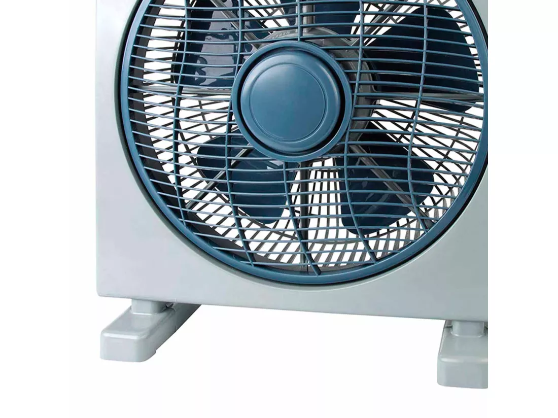 Ventilateur de Table Ø30cm 50W 3 Vitesses Gris/Bleu Boitier Raydan Home