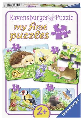 Ravensburger Puslespill Skogsdyr 2, 4, 6 & 8 Biter